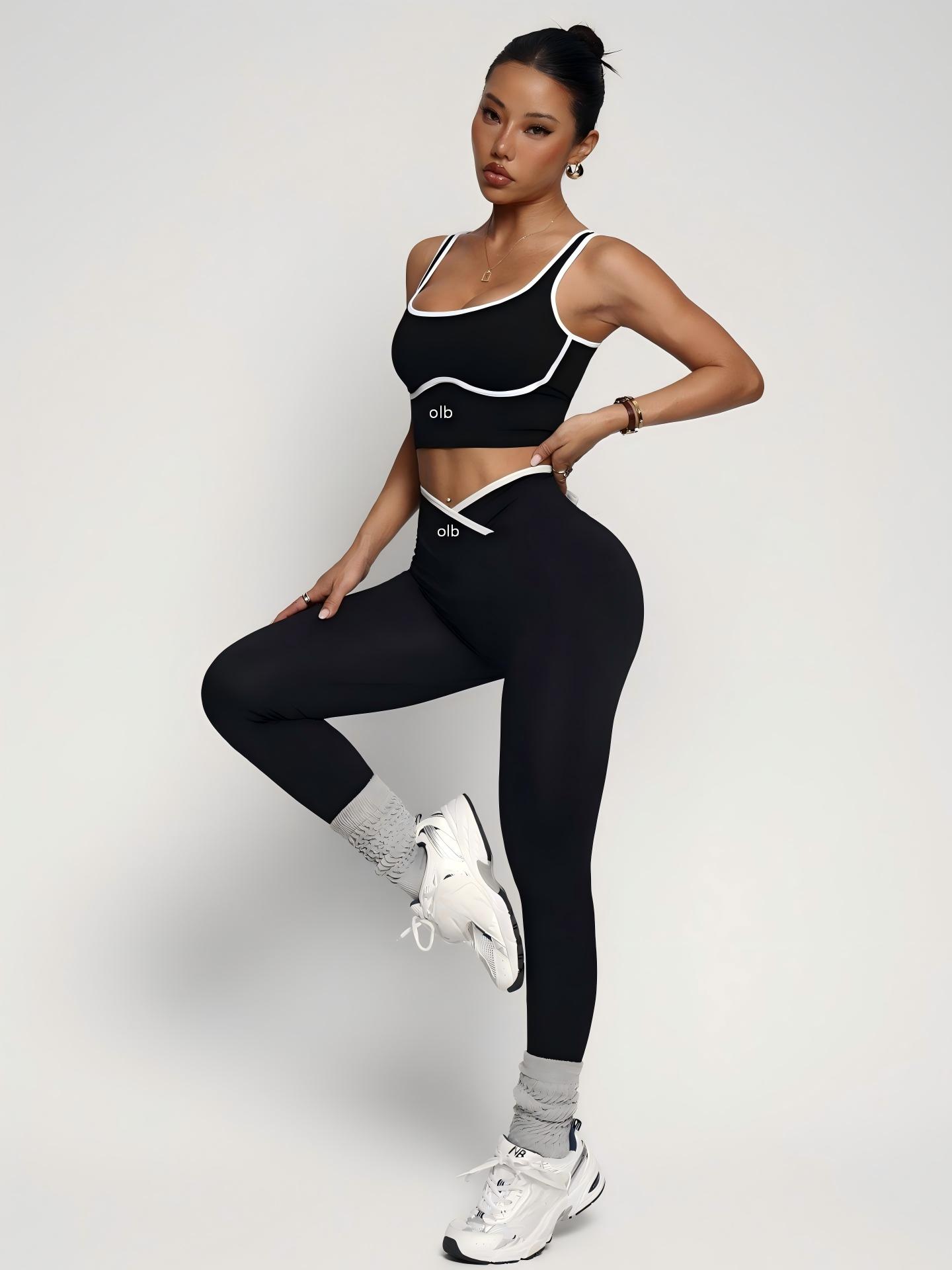 Yoga Strap Cotton - 2 parçalı yeni spor sütyeni, atlet